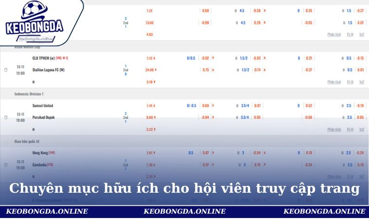 Chuyên mục hữu ích cho hội viên truy cập trang